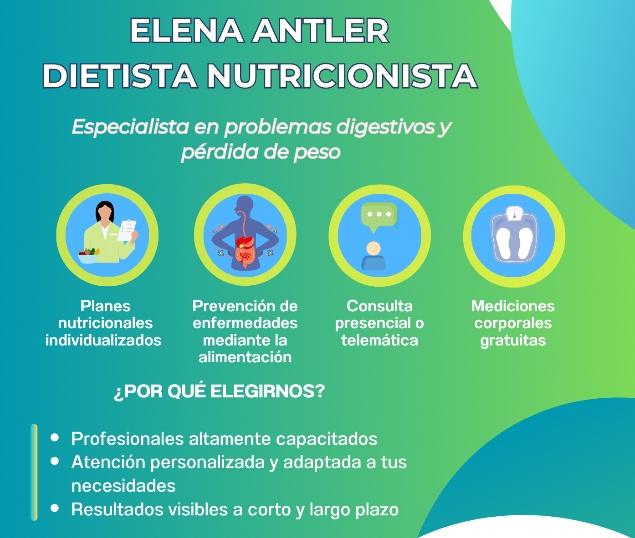 Elena Antler especialista en Nutrición Digestiva Tarragona