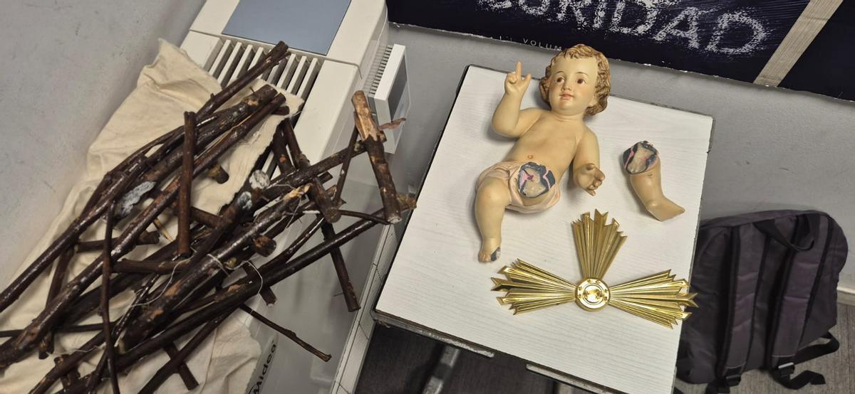 Joven Arrestado en Terrassa por Robar la Estatua del Niño Jesús del Belén