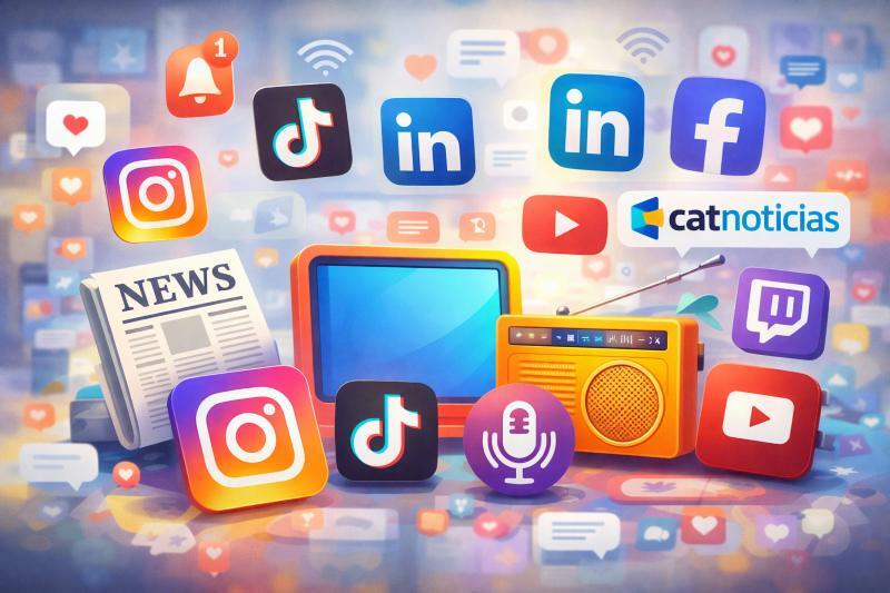 El 86% de los catalanes utiliza redes sociales y el 58% prefiere la televisión para informarse