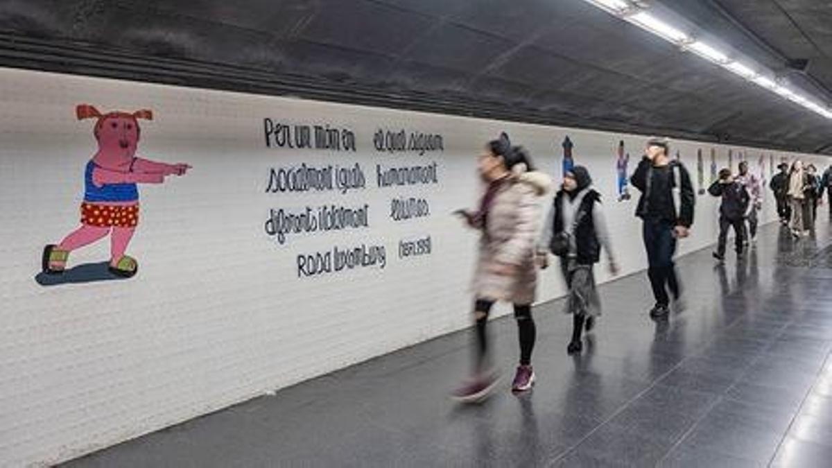 El Metro de Barcelona Lanza un Mural y Experiencia Interactiva para Celebrar el 8M