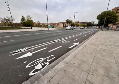 Nuevo tramo de carril bici en la Avenida Prat de la Riba: mejora en la movilidad urbana