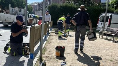 La Paeria transforma la plaza Victorina Vila en un divertido parque infantil