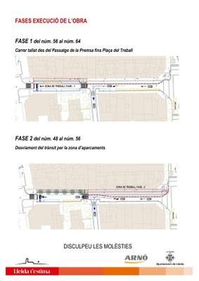 Inician las obras de renovación de aceras en la calle Pi i Margall y la avenida Rosa Parks
