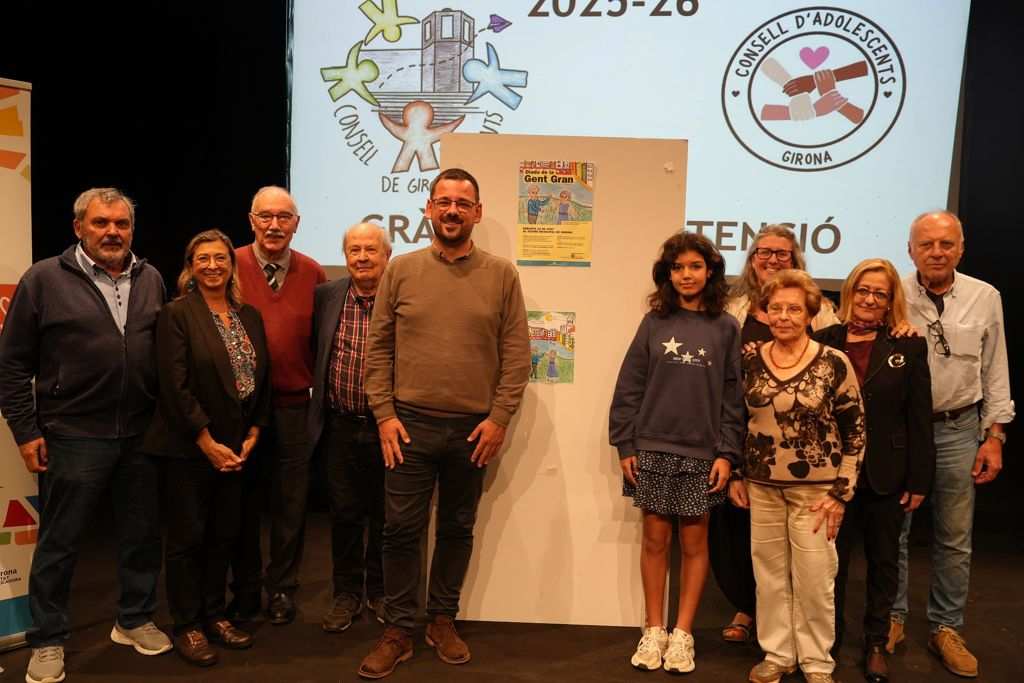 La Diada de la Gent Gran de Girona Fomenta el Treball Intergeneracional con la Creativa Participación Infantil en el Cartell
