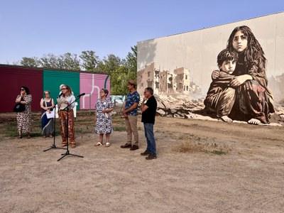 Inauguración del mural "Maleïdes Guerres": un llamado a la defensa de los derechos humanos y rechazo a la violencia global