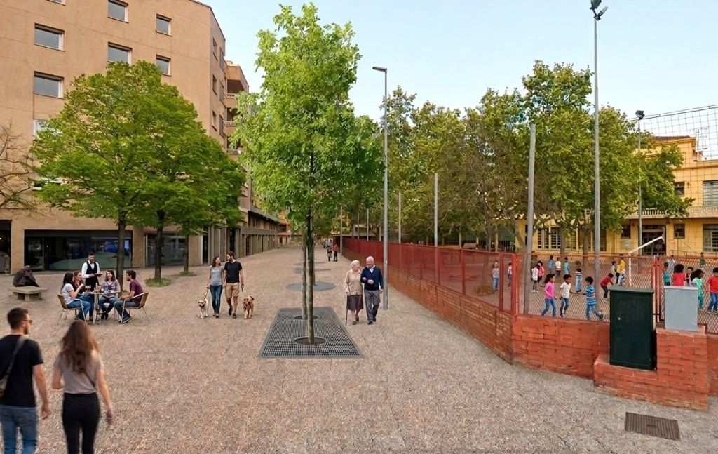 Inician las obras para transformar el entorno de la Escuela Santa Eugènia en un espacio más peatonal y seguro