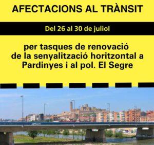Renovación de Marcas Viales en Pardinyes y el Polígono El Segre