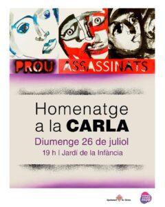 Girona rinde homenaje a Carla Fernández Gutiérrez en el tercer aniversario de su feminicidio