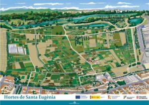 Descubre el Mapa Ilustrado de las Hortes de Santa Eugènia: Principales Puntos de Interés y Riqueza Cultural