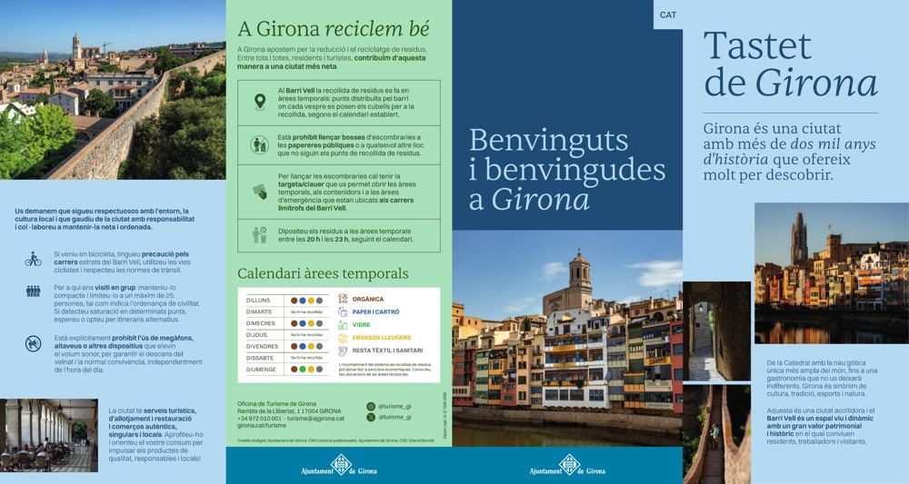 Descubre el nuevo folleto del Ayuntamiento de Girona sobre movilidad y gestión de residuos en el Barri Vell