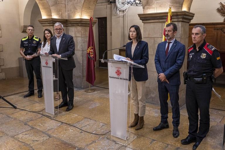 La Junta Local de Seguridad de Lleida Informa sobre la Reducción de Delitos y Aumento del 10,1% en Detenciones