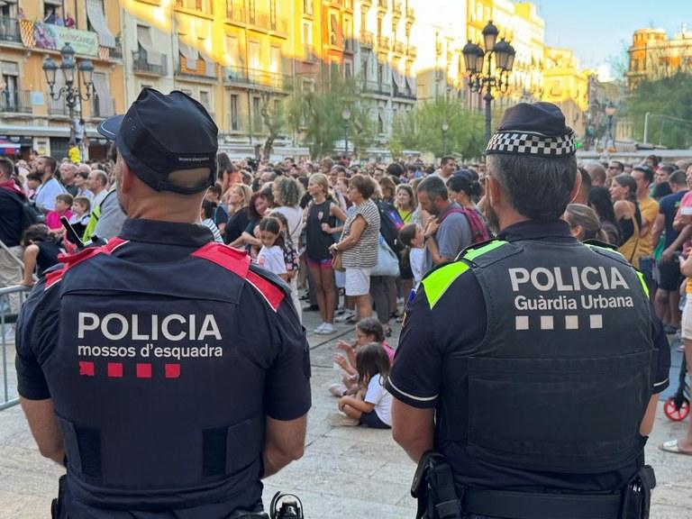 Dispositivo Especial de la Guàrdia Urbana y Mossos d’Esquadra para Garantizar la Seguridad en las Festes de Santa Tecla