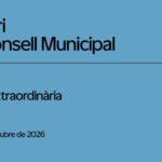 Plenaria del Consell Municipal: sesión extraordinaria de octubre de