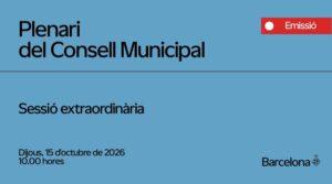Plenaria del Consell Municipal: sesión extraordinaria de octubre de